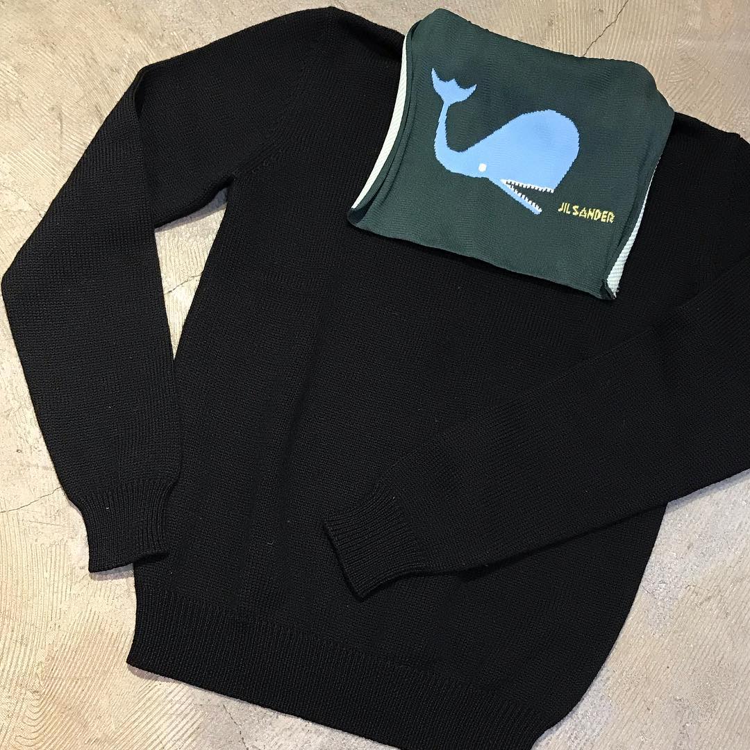JIL SANDER 12AW ランウェイ着 セーラーウールクジラニットセーター