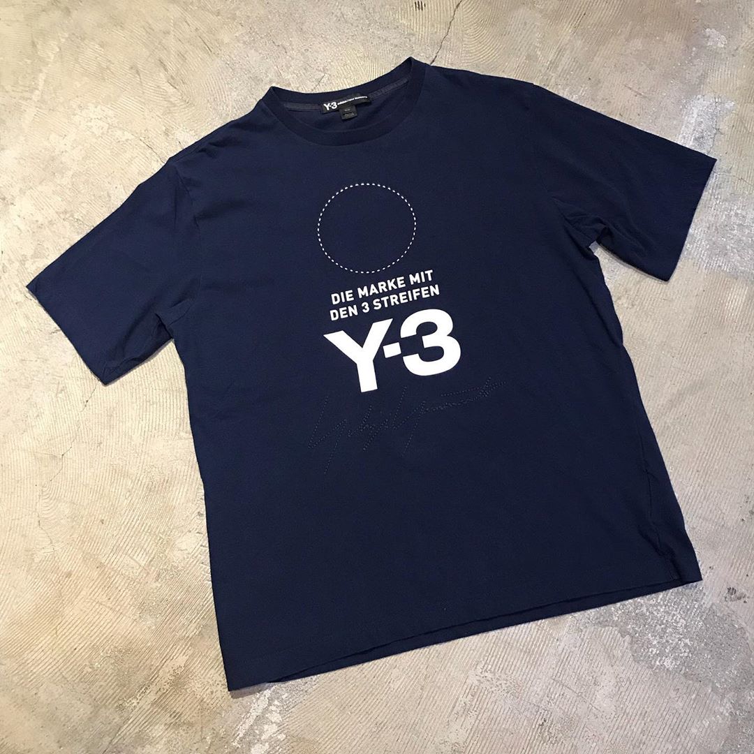Y-3 18AW Stacked Logo Tee