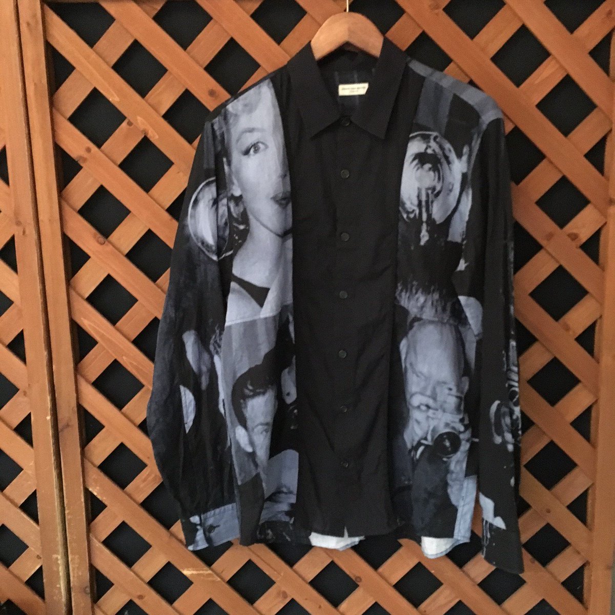 DRIES VAN NOTEN 16SS フロント切替マリリンモンロープリントシャツ