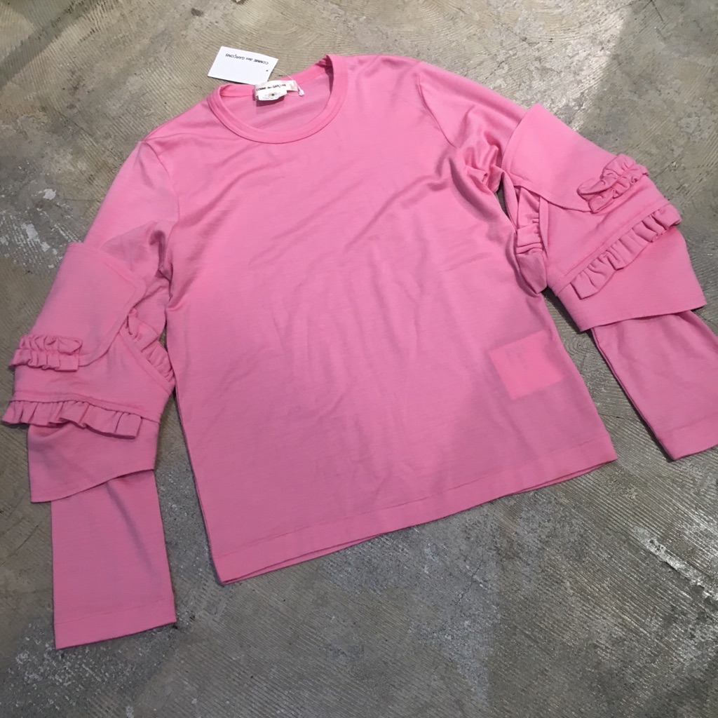 COMME des GARCONS 16AW フリル甲冑ウールジャージーカットソー