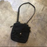 Yohji Yamamoto POUR HOMME 04AW シルバー925製コンチョボタン巾着型ホースレザーショルダーバッグ