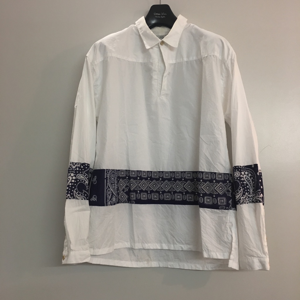 visvim 17SS KERCHIEF BORDER TUNIC SHIRT