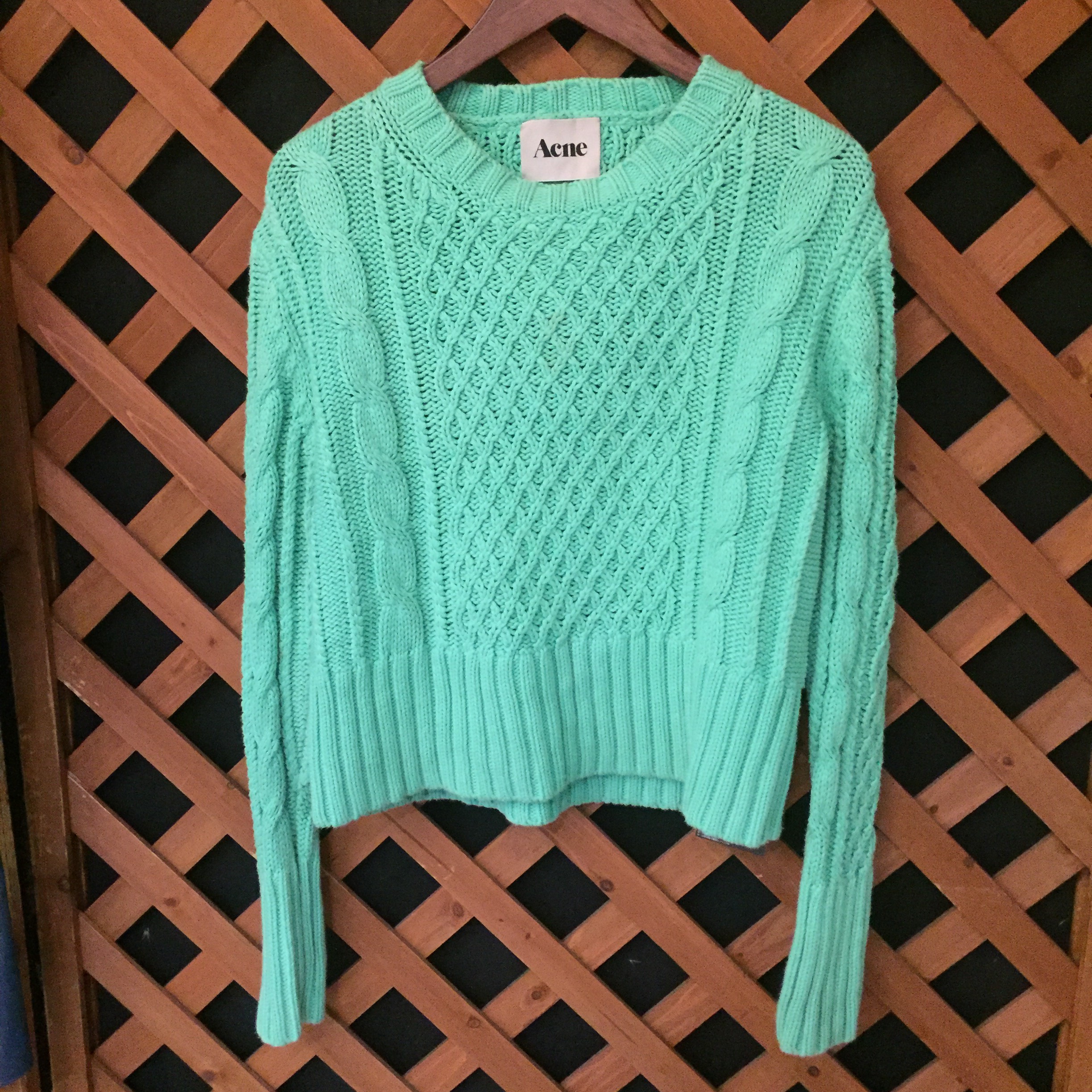 ACNE 12SS ケーブル編みコットンニットセーター M