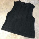 ANN DEMEULEMEESTER 切替コットンニットベスト