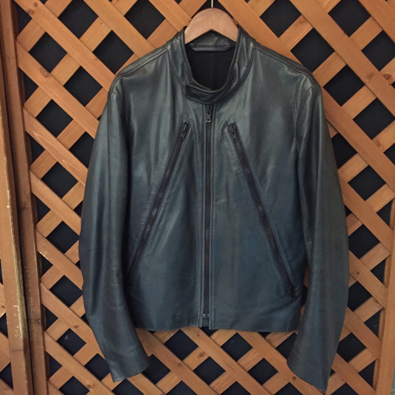 Maison Martin Margiela14 八の字ジップホースレザーライダースジャケット 48