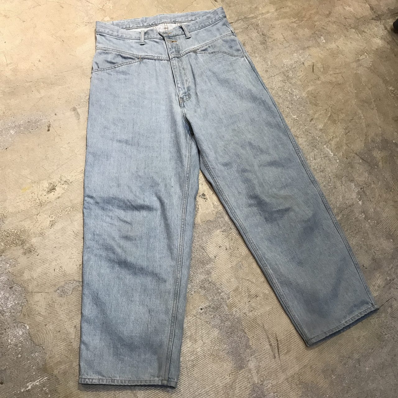 URU 17SS ウエストデザインバギーデニムパンツ