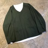 my beautiful landlet 17AW ツイルウールノーカラーリバーシブルジャケット