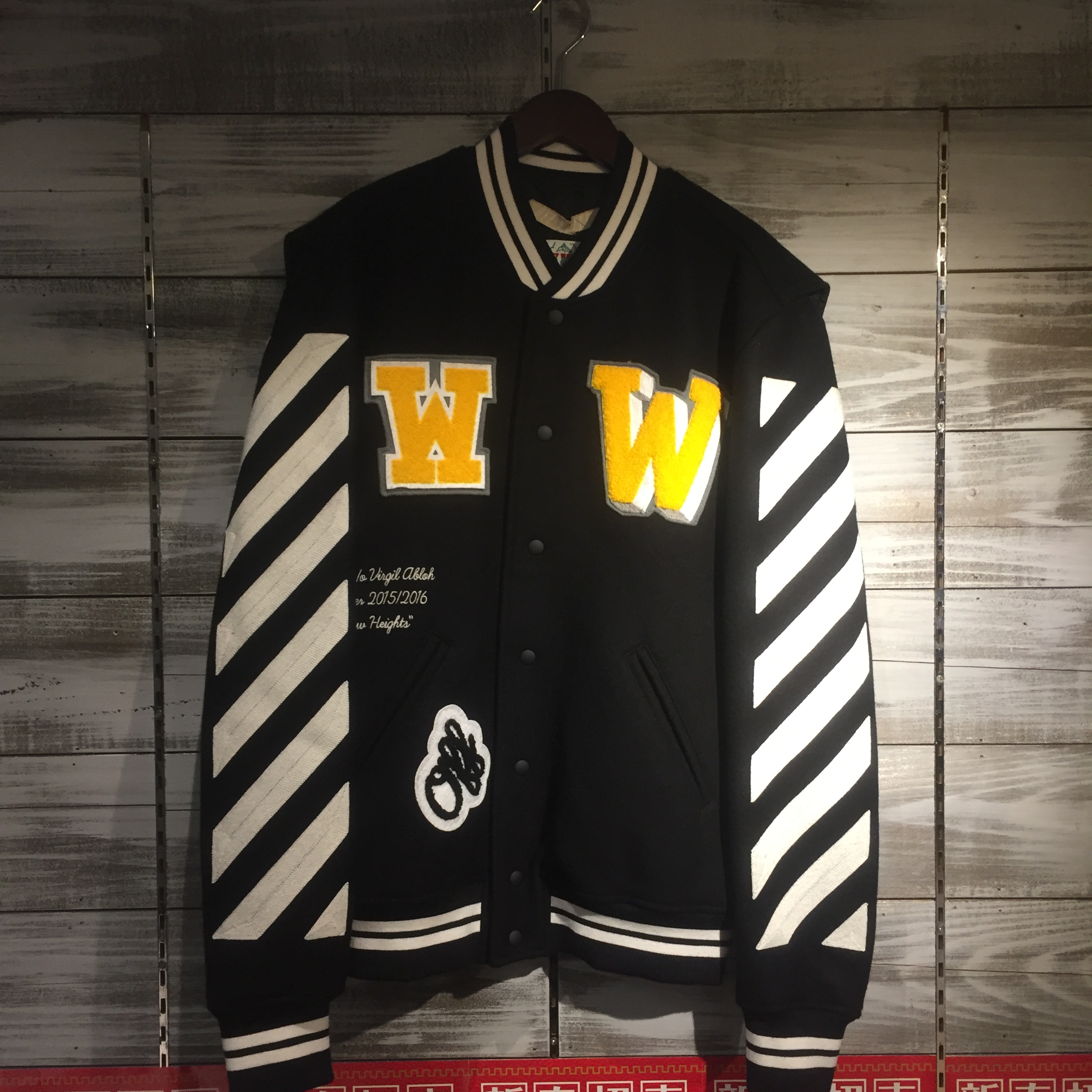 OFF WHITE 15AW バイアスワッペンメルトンスタジャン