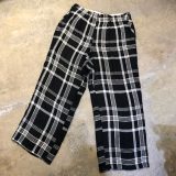 Y's for men リネンチェックワイドパンツ