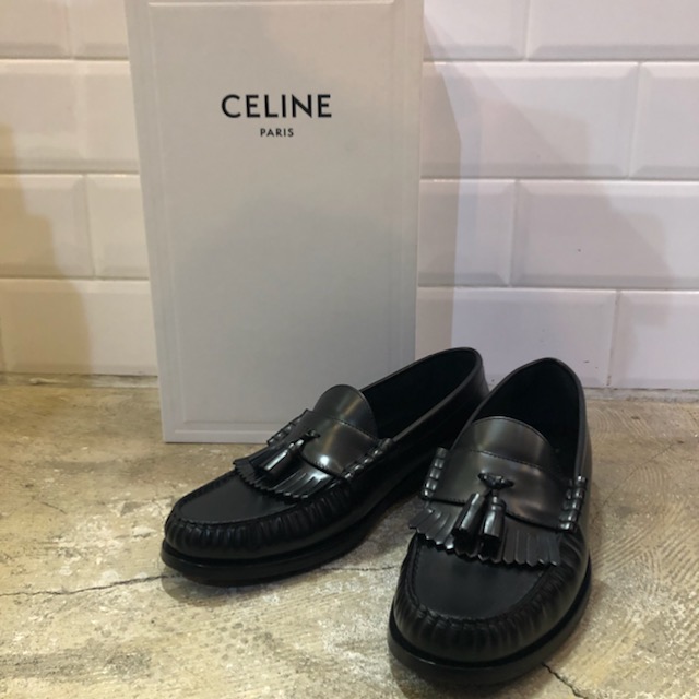 CELINE 19SS ルコ ポリッシュドカーフスキンタッセルローファー