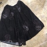 BLACK Scandal Yohji Yamamoto 19AW スカルローズプリントレーヨン袴パンツ