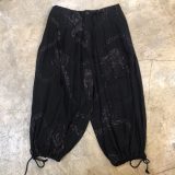 BLACK Scandal Yohji Yamamoto 19AW 鎖ブルドッグプリントレーヨンバルーンパンツ