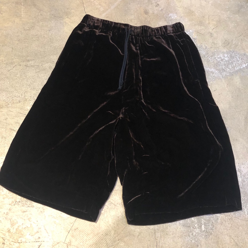 DRIES VAN NOTEN 16AW レーヨンキュプラベルベットサルエルショートパンツ