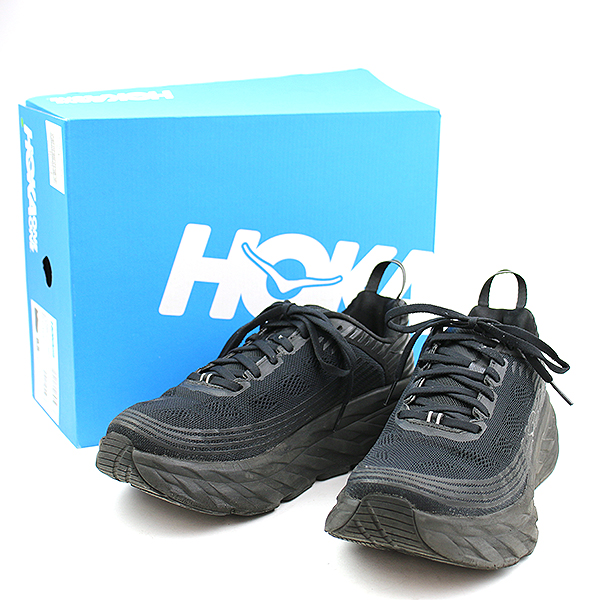 HOKA ONE ONE BONDI 6 ローカットスニーカー ブラック 26.5cm