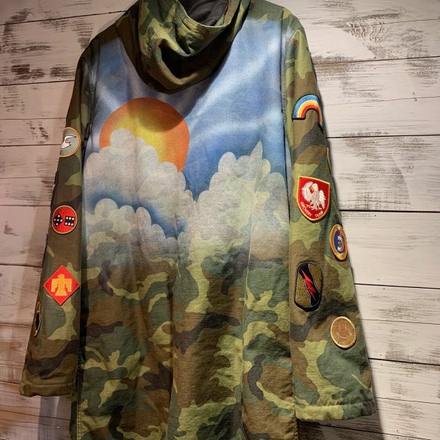 AMIRI 18SS MOPKC-LTW CAMO HAND PAINTED WOVEN PARKA