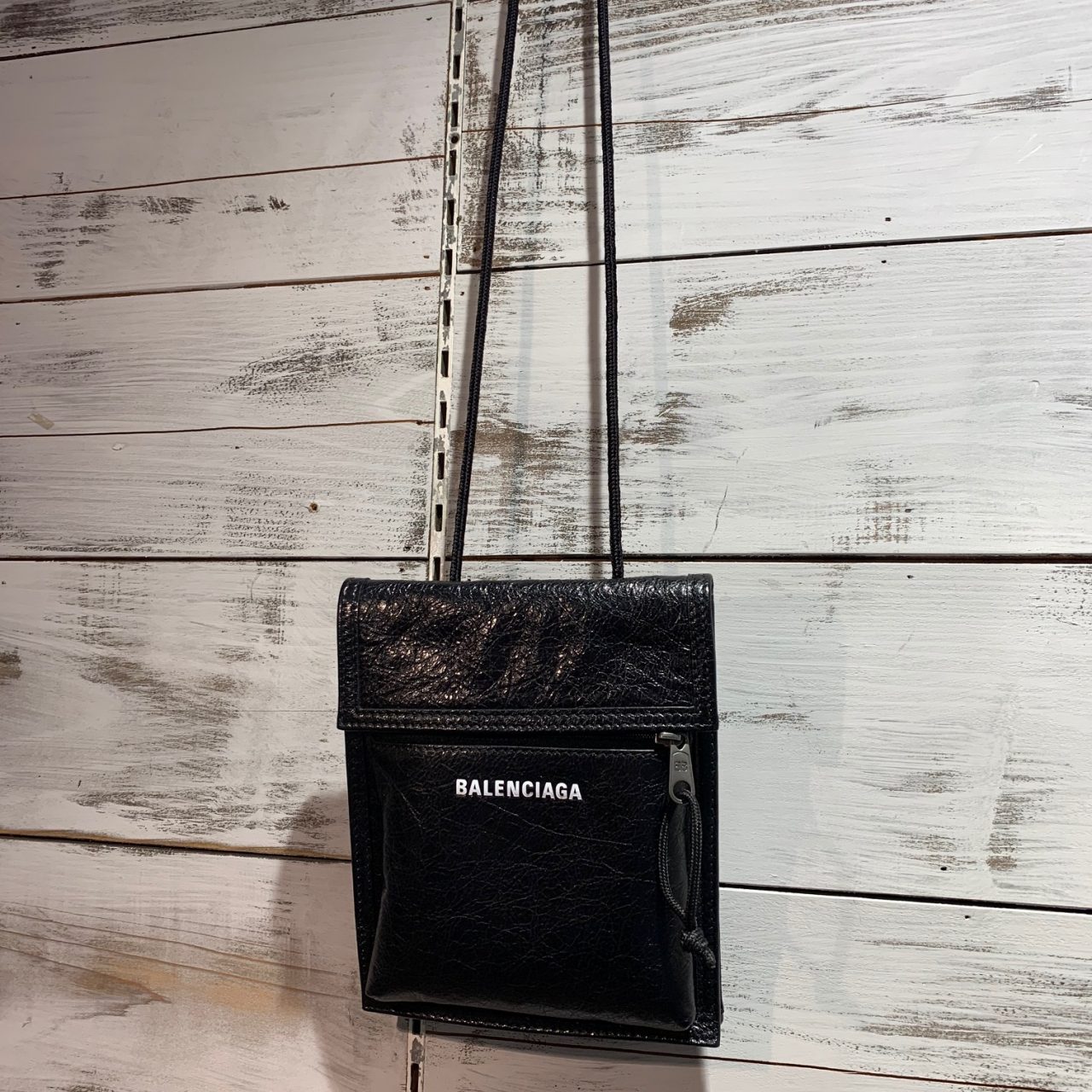 BALENCIAGA Explorer Leather Pouch Strap Bag