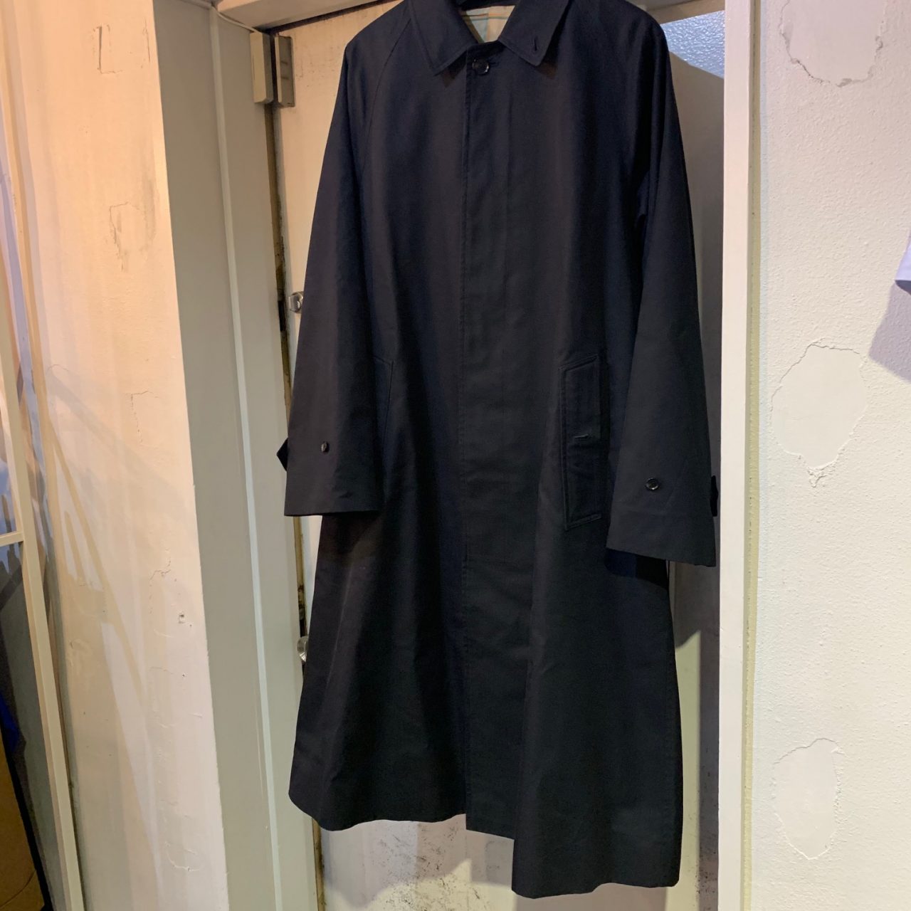 AURALEE 19SS COTTON SILK GABARDINE LONG SOUTIEN COLLAR COAT