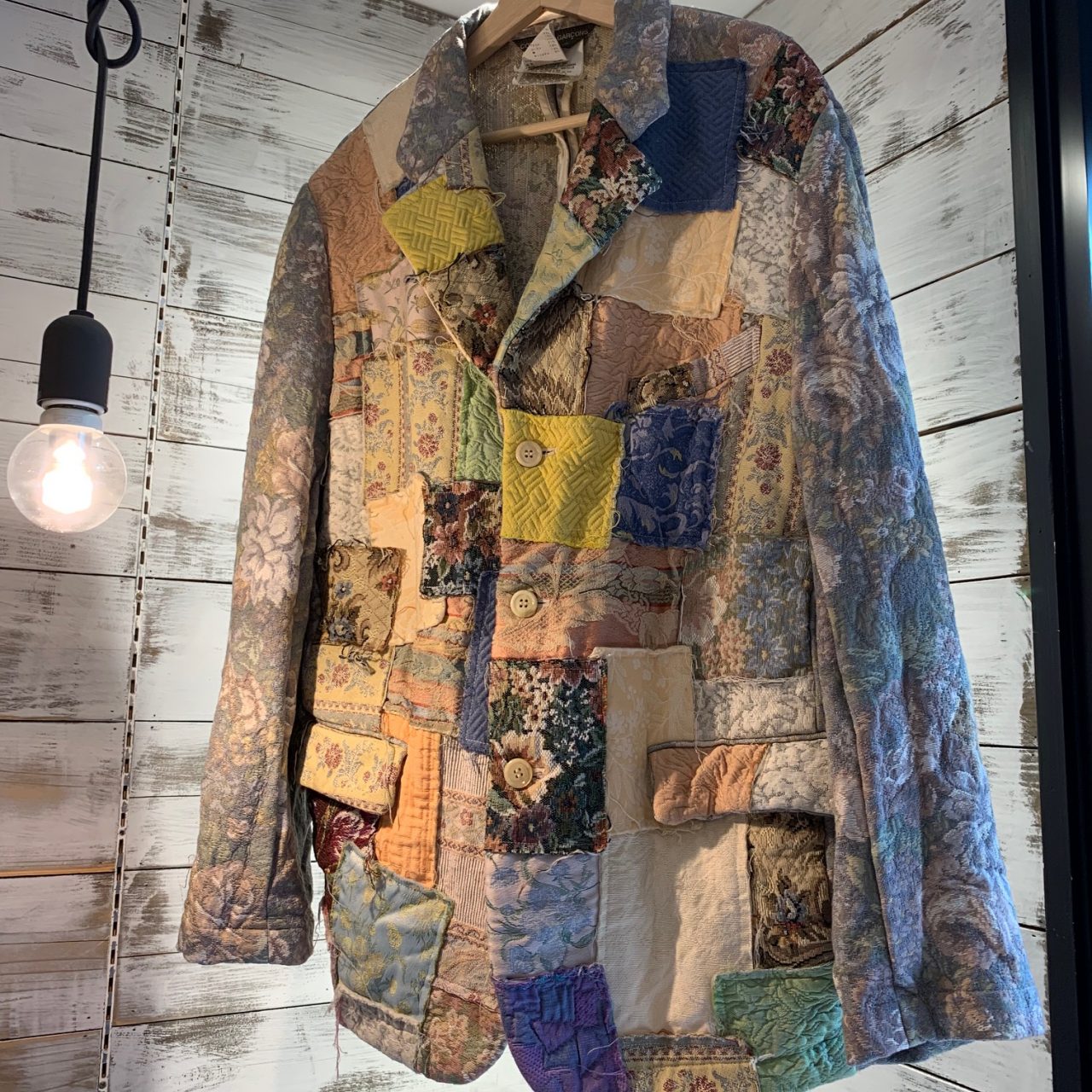 COMME des GARCONS HOMME PLUS 2000SS ゴブラン織りパッチワークジャケット