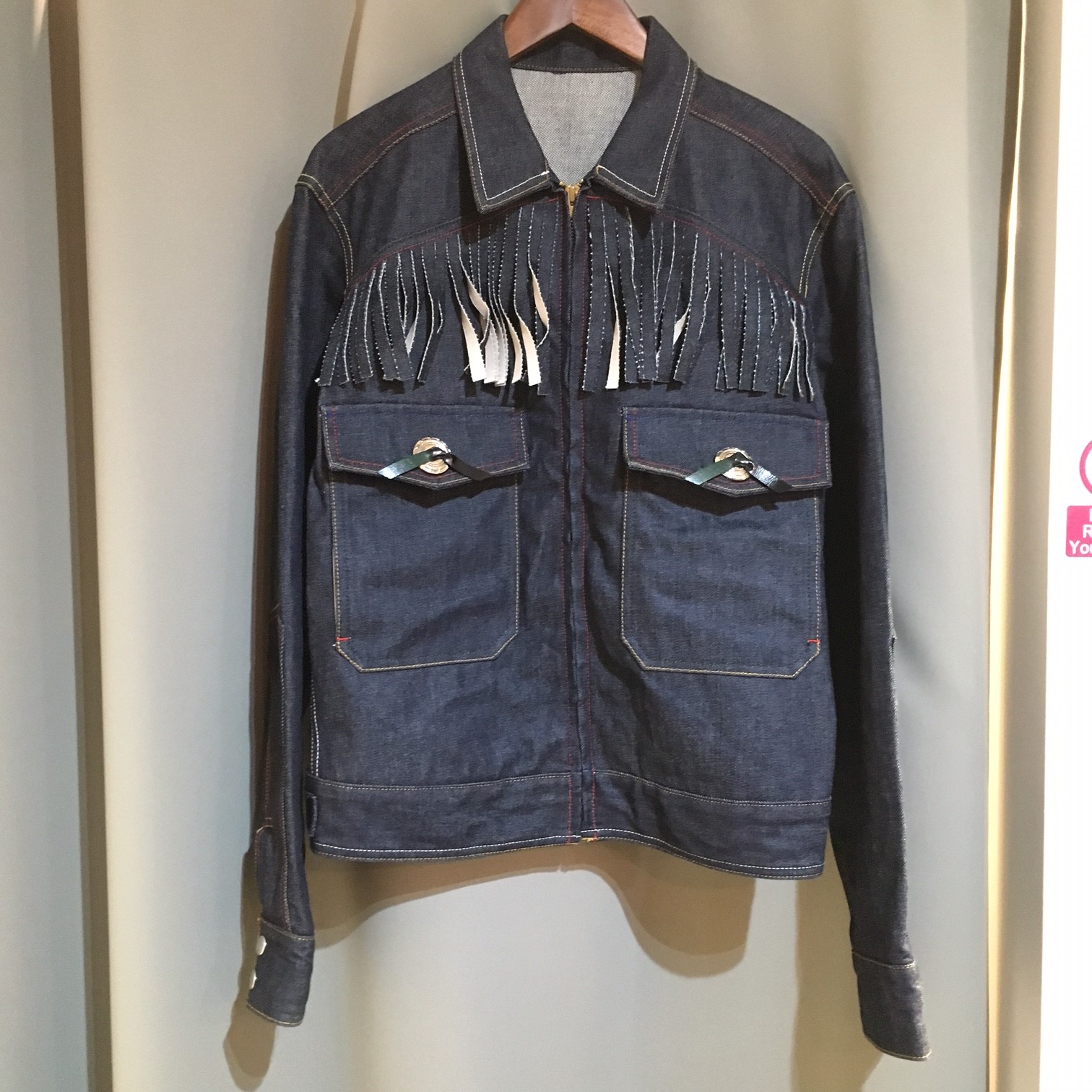 TOGA VIRILIS 16SS Fringe Denim Jacket