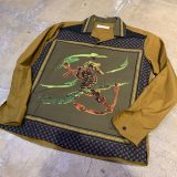 TOGA VIRILIS 19AW Panel Print Cotton Shirt