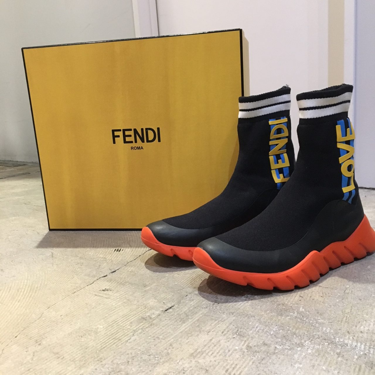 FENDI 17AW Think High Top Sneakers