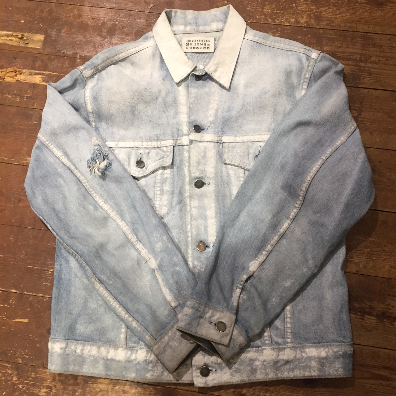 Maison Martin Margiela0 10 ペンキ加工デニムジャケット