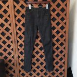 FranCisT_MOR.K.S Strecth Denim Washed Zip-up Hem 2way 5P Pants