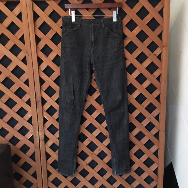 FranCisT_MOR.K.S Strecth Denim Washed Zip-up Hem 2way 5P Pants