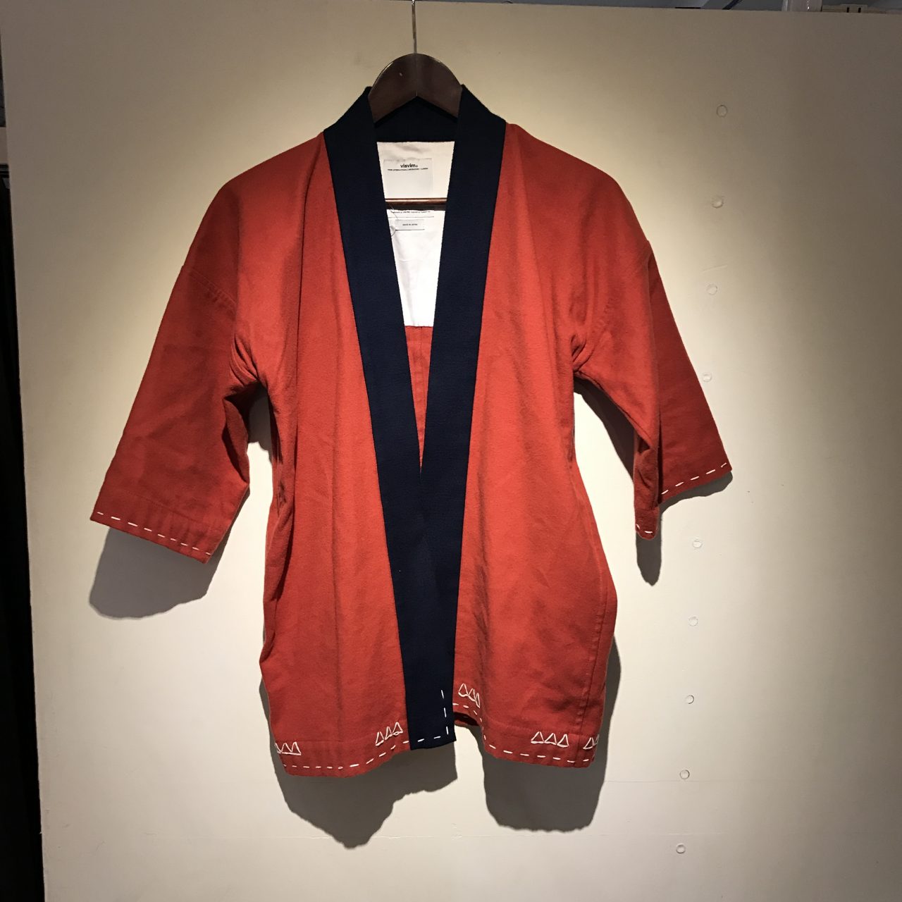 VISVIM 17SS SANJURO KIMONO (WOOL/LINEN) RED