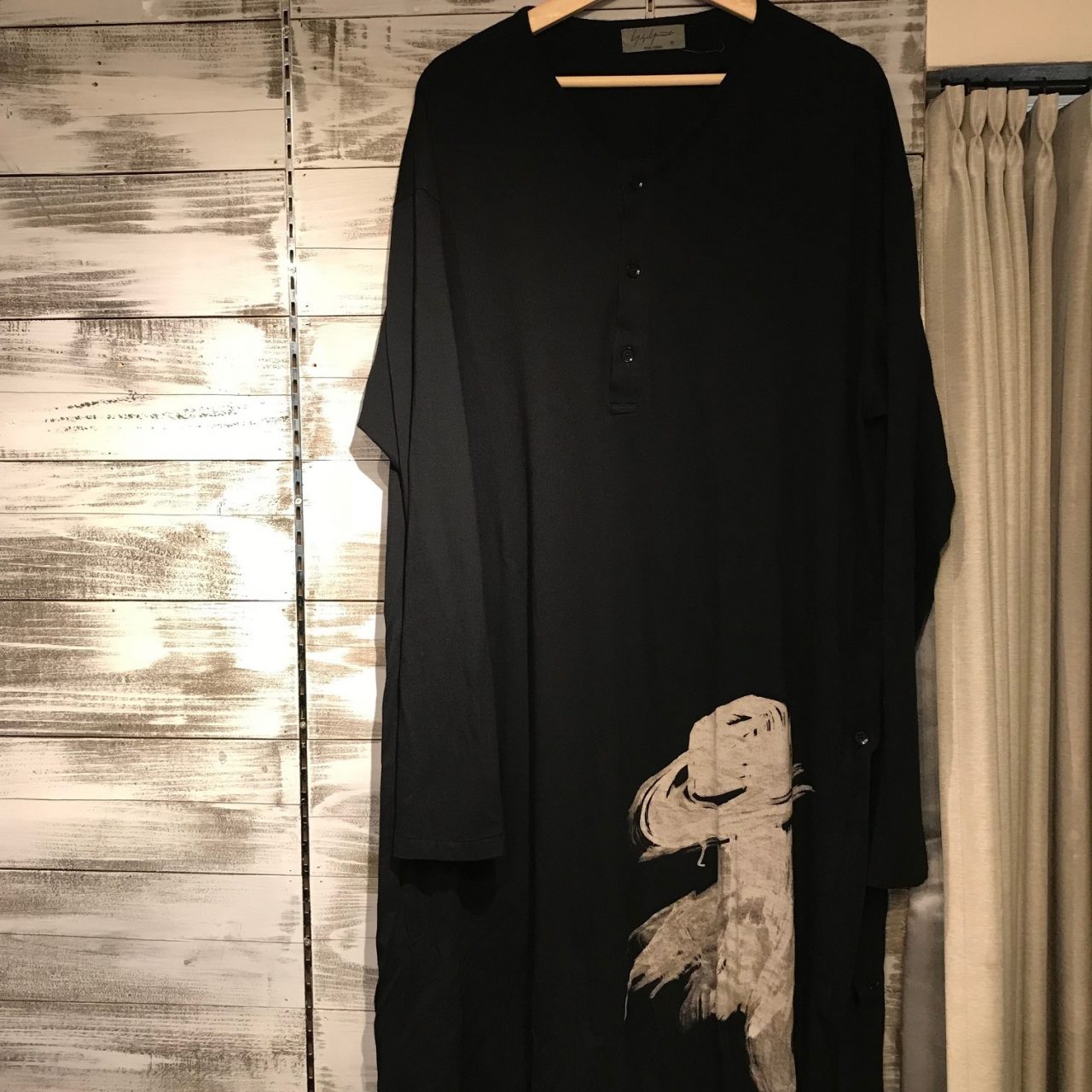 Yohji Yamamoto POUR HOMME 18AW ハット女顔料抜染プリントロングカットソー