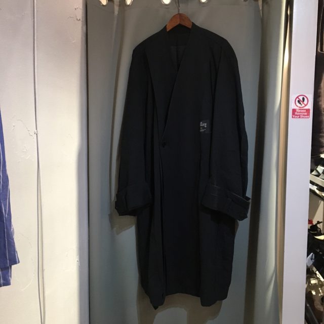 日本製・綿100% essay 16aw Oversized collar less coat - crumiller.com