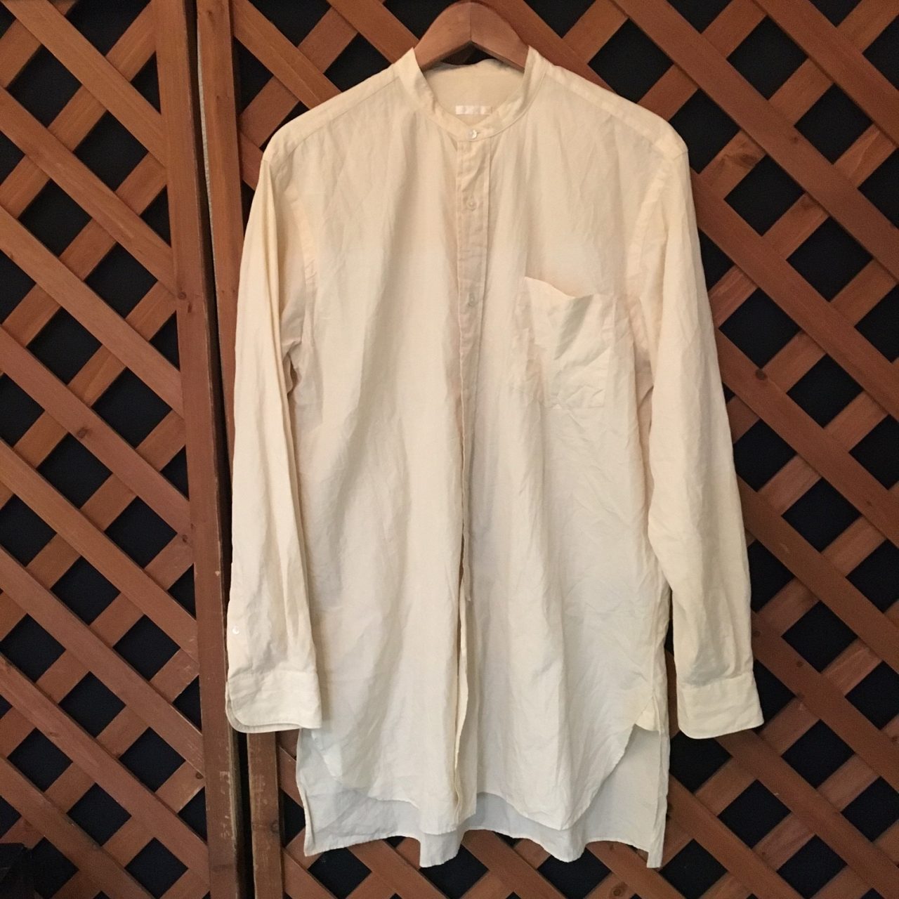 17SS COMOLI Band Collar Shirt