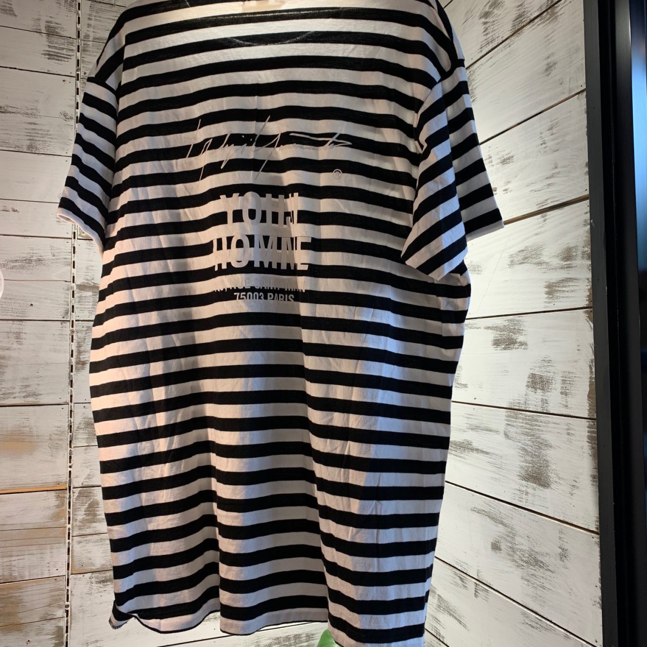 Yohji Yamamoto POUR HOMME 18SS Border Staff Tee