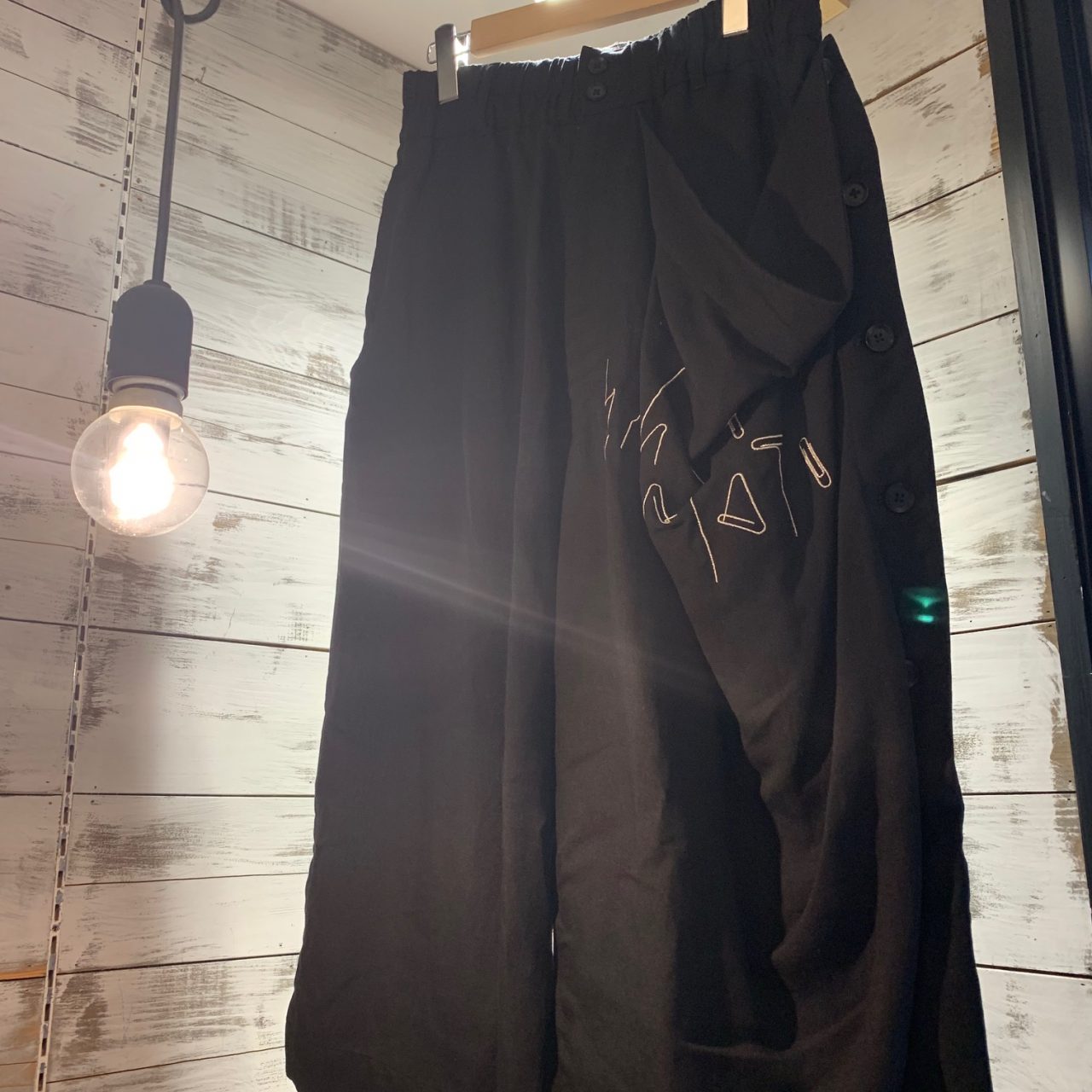 Yohji Yamamoto POUR HOMME 15SS クリップ文字ラップワイドパンツ