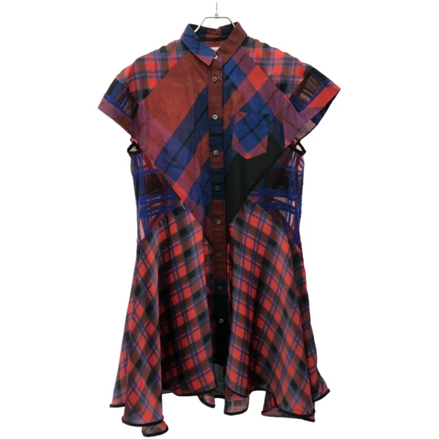 Sacai PLAID SHIRTS ネルシャツ グレー SIZE 4｜メンズ