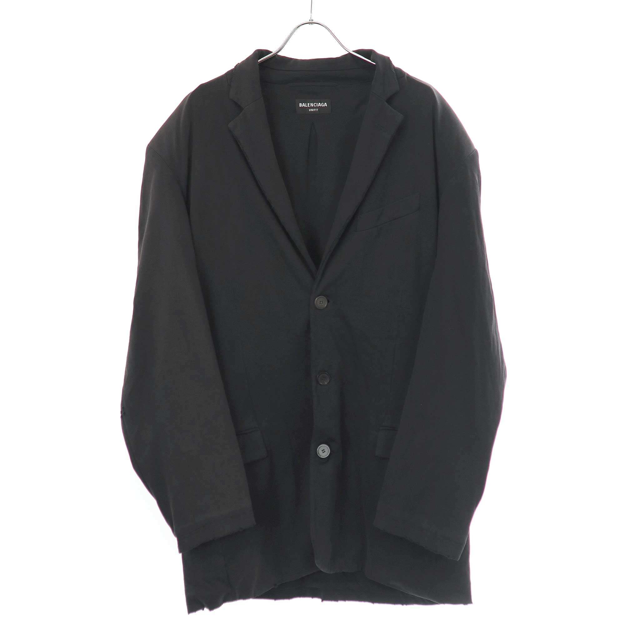 バレンシアガ 21AW Vintage Jersey Regular Jacket ヴィンテージ加工
