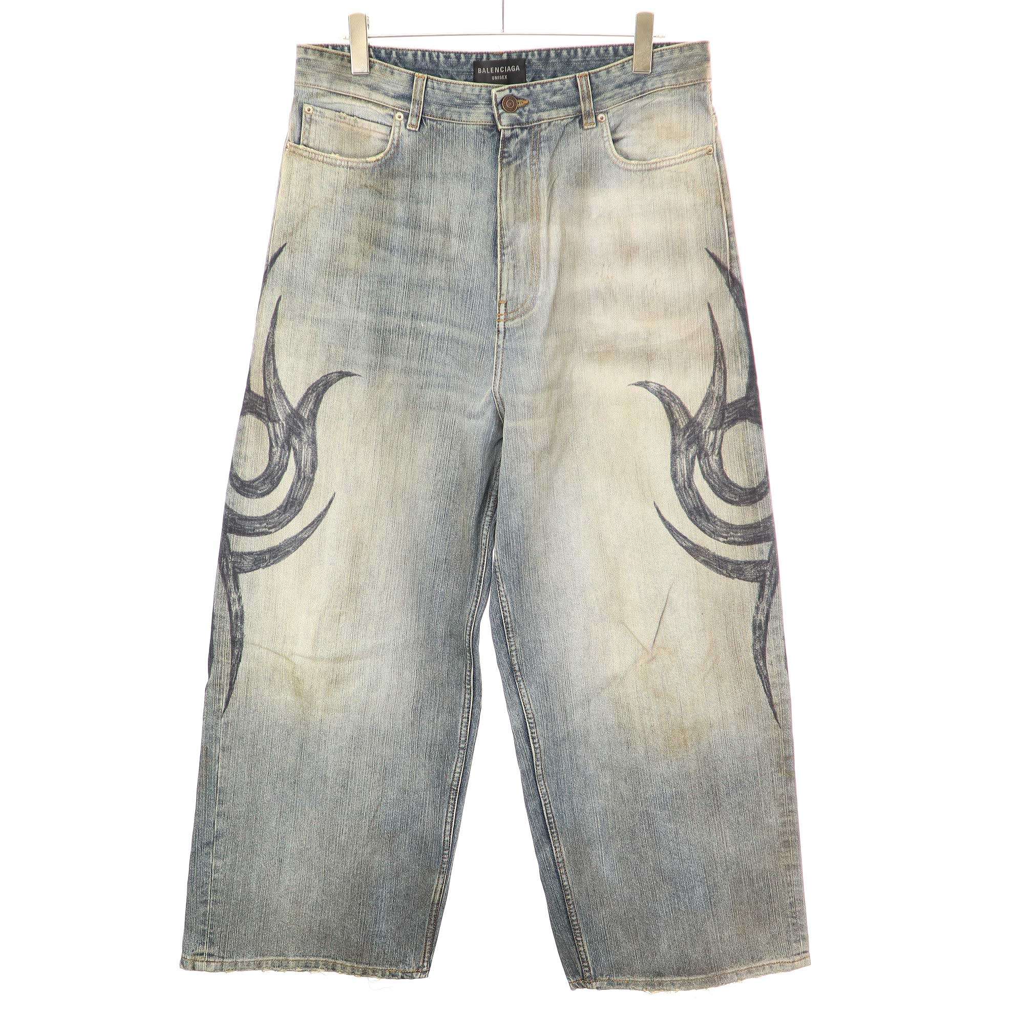 BALENCIAGA トライバルプリント デニムパンツ imgrc0107650462.jpg