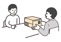 引き渡すだけでOKな出張買取のイラスト